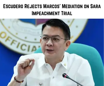 Escudero Rejects Marcos’ Mediation on Sara Impeachment Trial