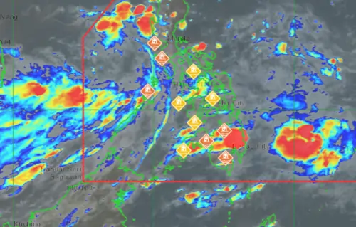 LPA and Southwest Monsoon Continue to Bring Widespread Rain Across the Philippines